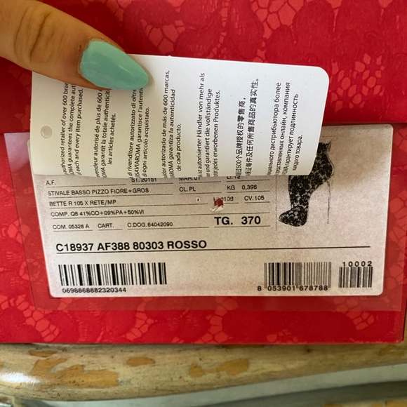 BRAND NEW DOLCE & GABBANA BETH RED LACW TOE ANKE BOOTS - Picture 5 of 16